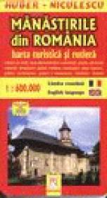 Manastirile din Romania.Harta turistica si rutiera (romana - engleza)