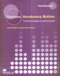 Business Vocabulary Builder Intermediate to Upper Intermediate CD